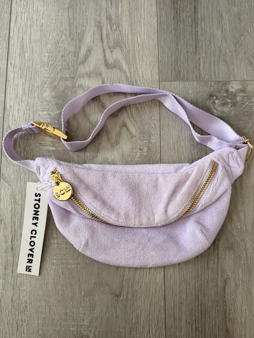 Stoney Clover Lane Lilac Terry Fanny Pack Crossbody Belt Bag Blueberry